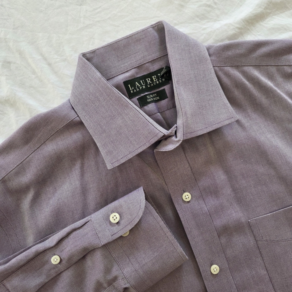 Lauren Ralph Lauren Purple Button Up Dress Shirt 16.5 34/35